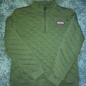 Dark Green Quilted Vineyard Vines Shep Shirt